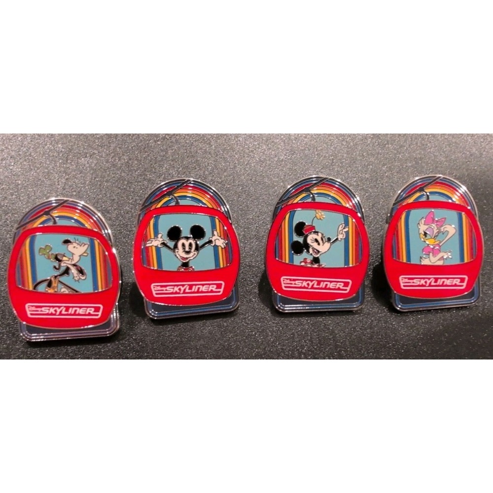 Disney Skyliner 2025 Mystery Pins Set of 4